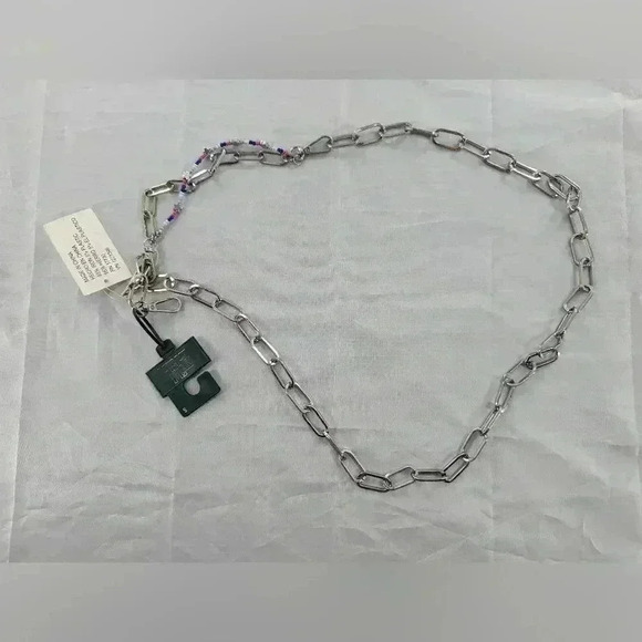 Wild Fable Women's New Paper Clip Swag Chain Belt Silver Small NWT - Picture 1 of 9